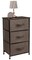 Sorbus Dresser with 3 Drawers - Bedside Furniture & Accent End Table Chest for Home, Bedroom Accessories, Office, College Dorm, Steel Frame, Wood Top, Fabric Drawers